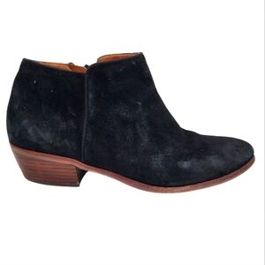 Sam Edelman Suede Ankle Booties Size 9 Black 1.5" inch Heel